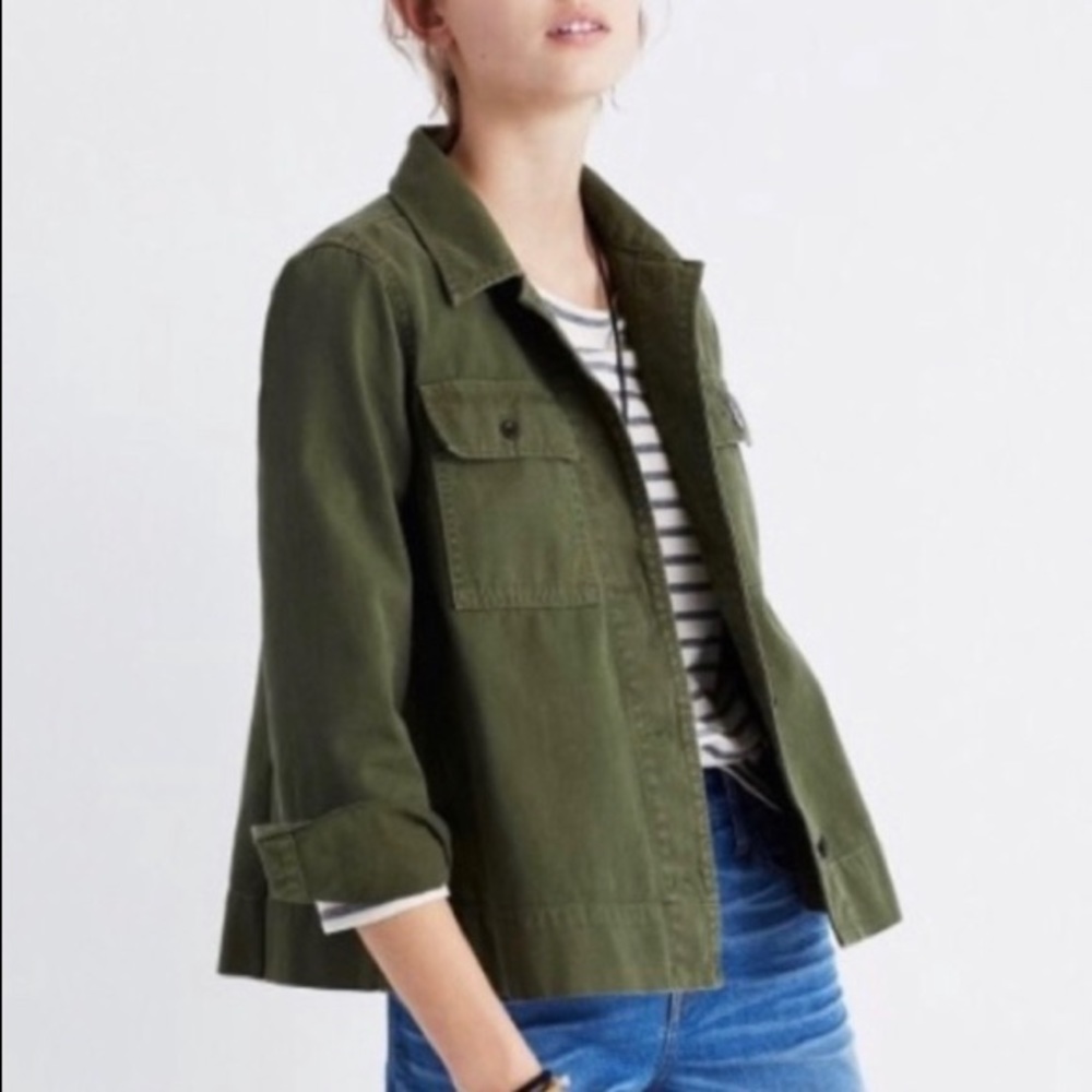 Madewell Northward Cropped Army Jacket